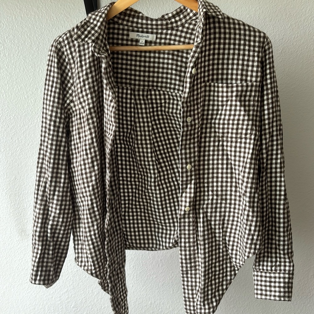 Madewell cropped flannel